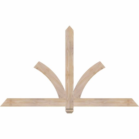 Ekena Millwork Redmond Smooth Timber Gable Bracket, Douglas Fir, 60"W x 35"H x 1 1/2"D x 3 1/2"F, 14/12 Pitch GBW060X35X0204RED00SDF